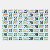 20e verjaardag inpakpapier vel (Voorkant 3)