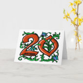 20e verjaardag Kaart (Gele Bloem)