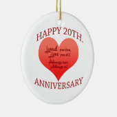 20e. Verjaardag Keramisch Ornament (Rechts)