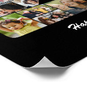 20e verjaardag nummer 20 fotocollage cadeau poster (Hoek)