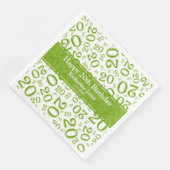 20e verjaardag Random Number Pattern Green/White Servet (Hoek)