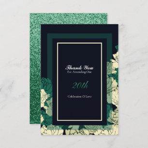 20e verjaardag smaragdgroen roos dank je kaart