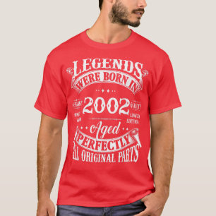 20e verjaardag T-shirt  legenden geboren in 2002 2