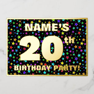 20e verjaardag van de gevechtsdag - vun, kleurrijk folie uitnodiging