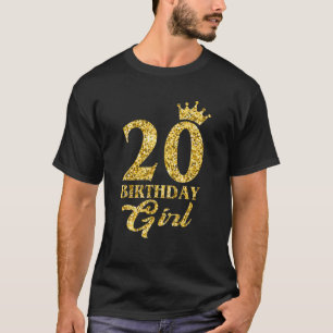20e verjaardag van het meisje van Birthday prinses T-shirt
