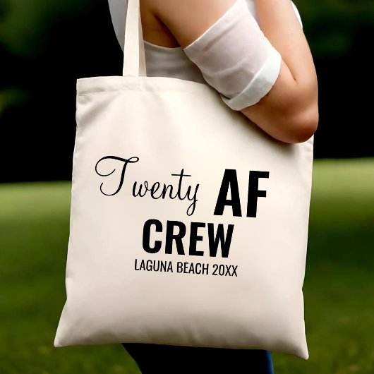20e verjaardagsfeest Twenty AF Crew Squad Group Tote Bag