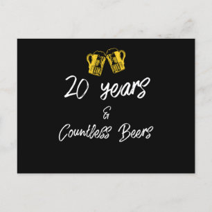 20e weddenschap Jubileum design grappige Husband L Briefkaart