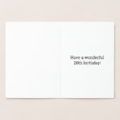 20ème anniversaire : Audacieux "20 ans !" Carte Go (Intérieur)