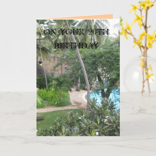 20ème Carte d'anniversaire (Fleur jaune)