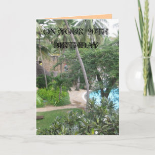 20ème Carte d'anniversaire