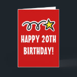 20ème carte d'anniversaire heureuse pour les<br><div class="desc">20ème carte d'anniversaire heureuse pour les hommes et des femmes</div>