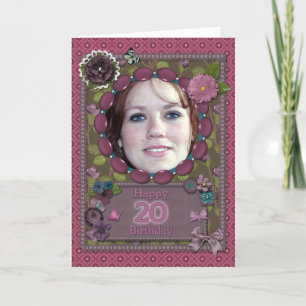20ème Carte photo pour un anniversaire