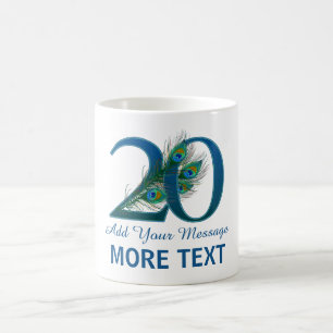 20ème tasse chique personnalisée de l'anniversaire