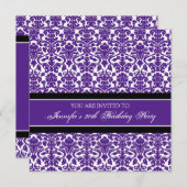 20èmes invitations de fête d'anniversaire de (Devant / Derrière)