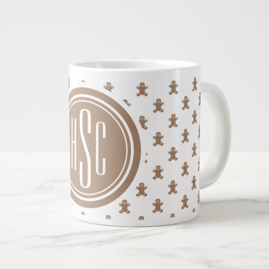 20oz Grote Monogram Gingerbread Man Extra Grote Beker (Voorkant rechts)
