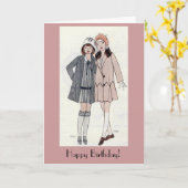  20's Vrienden Verjaardag Kaart (Gele Bloem)