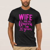 20ste 20 jaar Jubileum koningin Husband Wif T-shirt (Voorkant)