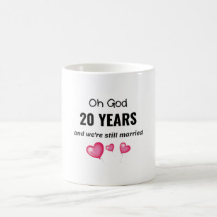 20ste bruiloft Jubileum Funny Gift voor hem of haa Koffiemok