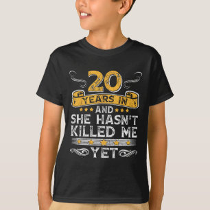 20ste Jubileum 20 jaar in en zij heeft 't ki T-shirt