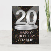 20th Birthday Spotlights Ajouter une carte de nom