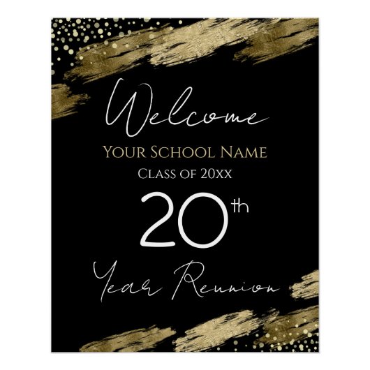 20th Class Reunion Welcome Poster Perfect Poster (Voorkant)