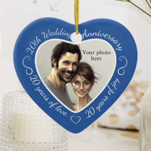 20th Wedding Jubileum Foto Keramisch Ornament