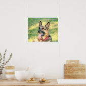 20x16 Duitse Shepard Poster (Keuken)