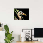 20x16 Great Blue Heron Poster (Thuiskantoor)