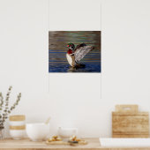 20x16 Hout Duck Poster (Keuken)