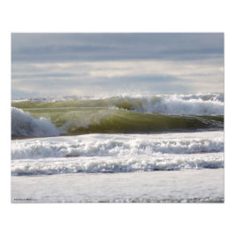 20X16 Storm Waves uit Ocean Shores, WA Foto Afdruk
