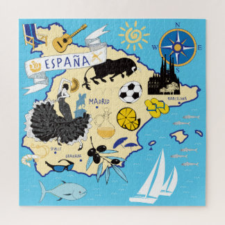 20x20 Map of Spain Puzzle for Colorblind People Legpuzzel