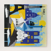 20x20 Paris Skyline Puzzle pour les aveugles (Horizontal)