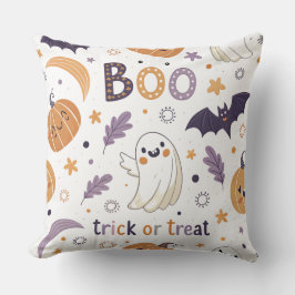 20x20 Pastel Halloween Throw Pillow – Cute Ghost & Kussen