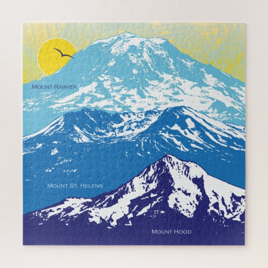 20x20 PNW Peaks Puzzle pour les personnes aveugles (Vertical)