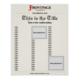 20x25 Aangepaste krant Artikel Poster Perfect Poster