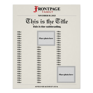 20x25 Aangepaste krant Artikel Poster Perfect Poster