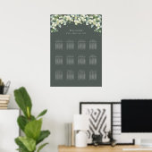 20x28" 12 Tafels van 8 Bruiloft Zitplaatskaart Pos Poster (Thuiskantoor)