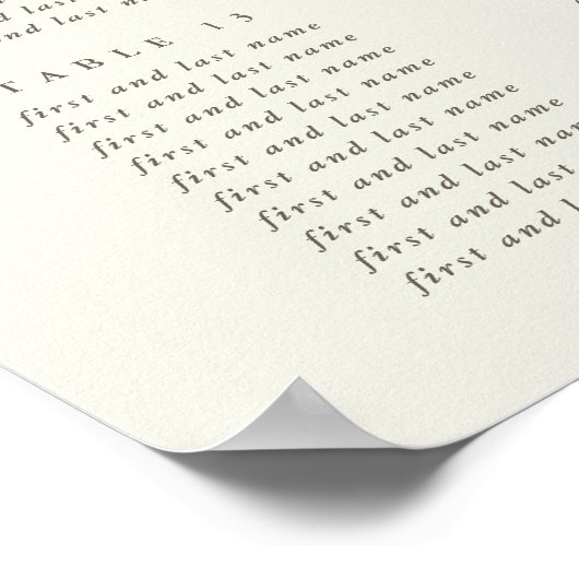 20x28" 16 Tableaux de 10 places Poster du tableau (Coin)