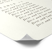 20x28" 16 Tafels van 10 Zitkaarten Poster (Hoek)