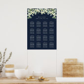 20x28" 16 Tafels van 8 Bruiloft Zitplaats Poster (Keuken)