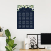 20x28" 16 Tafels van 8 Bruiloft Zitplaats Poster (Thuiskantoor)