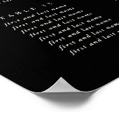20x28" 16 Tafels van 8 Bruiloft Zitting Grafiek Po Poster (Hoek)