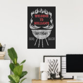 20x30 BBQ Anniversaire Affiche de bienvenue et aff (Bureau à domicile)