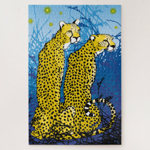 20x30 Cheetah Pair Puzzle for Colorblind People Legpuzzel
