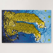 20x30 Cheetah Pair Puzzle pour les personnes aveug (Horizontal)