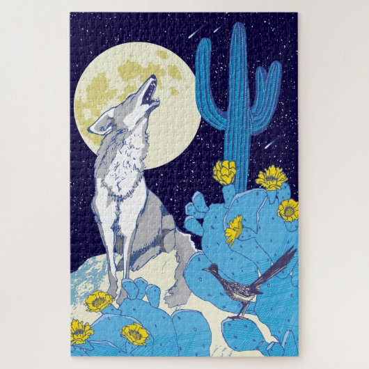20x30 Howling Coyote Puzzle pour les personnes ave (Vertical)