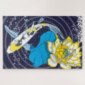 20x30 Koi et Lotus Puzzle pour les personnes aveug (Horizontal)