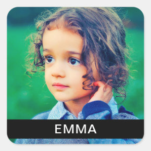 20x Book Sticker Labels Uw foto en tekst