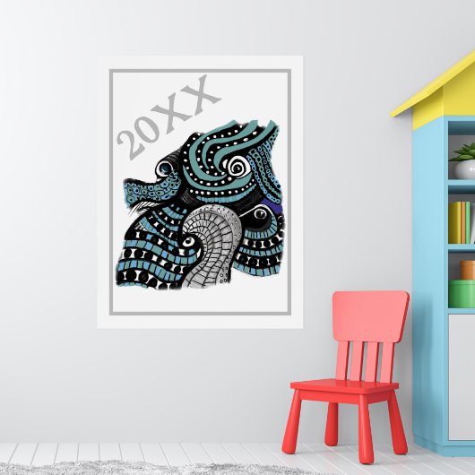 20XX Abstrait Graphic Art poster (Pépinière 1)