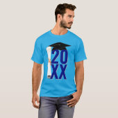 20XX Afstudeerder Pet en Diploma Afstuderen T-shirt (Voorkant volledig)